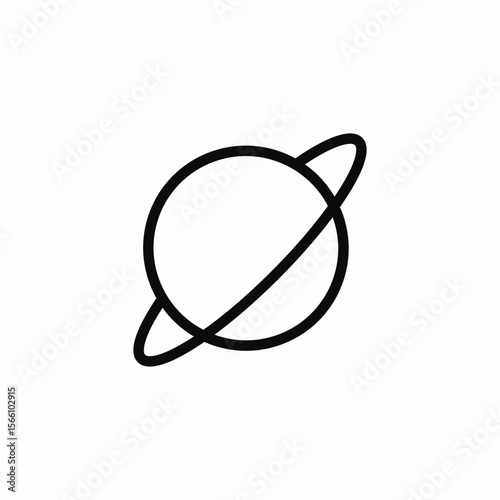 saturn planet icon sign vector