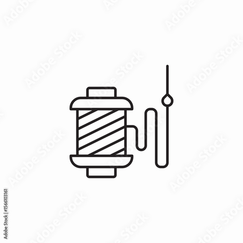 sewing needle icon sign vector