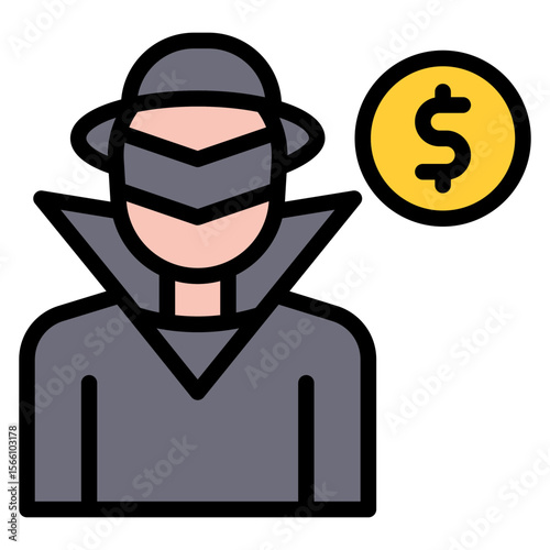 Fraud icon vector image. Can be used for Business Risks.