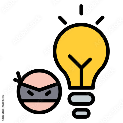 Intellectual Property Theft icon vector image. Can be used for Business Risks.