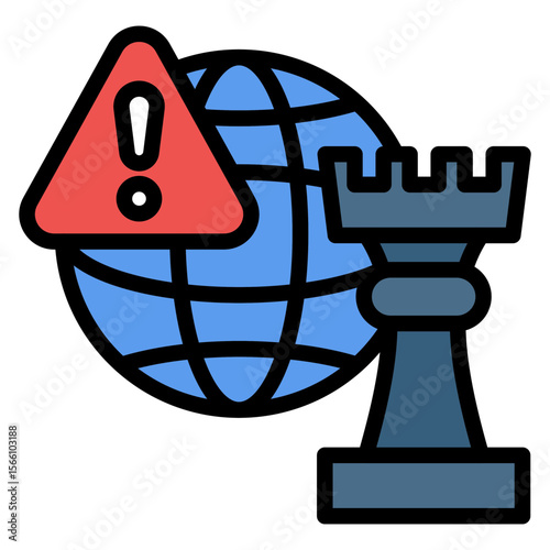 Geopolitical Risks icon vector image. Can be used for Business Risks.
