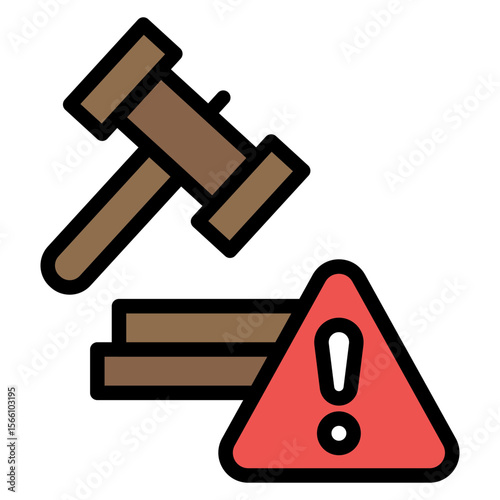 Litigation Risk icon vector image. Can be used for Business Risks.