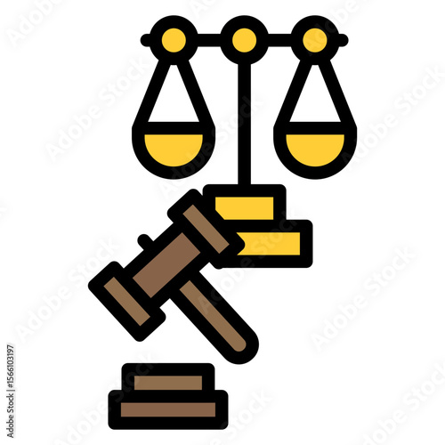 Litigation icon vector image. Can be used for Business Risks.