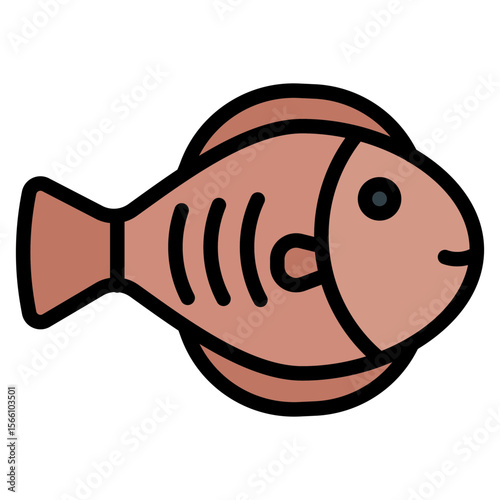 Flounder icon vector image. Can be used for Fish and Seafood.