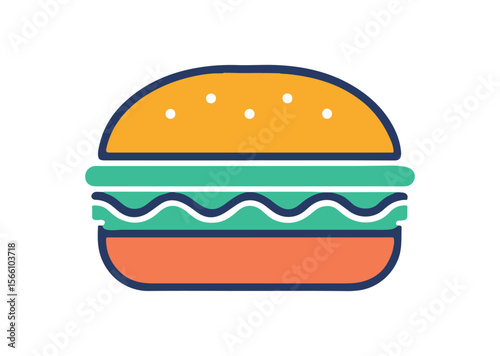 Burger Vector, Burger Icon Illustration