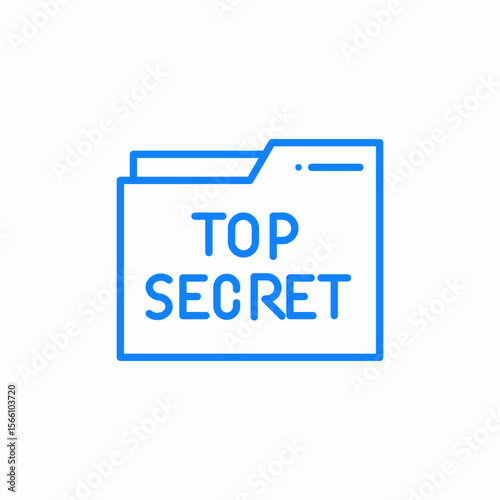 top secret folder icon sign vector