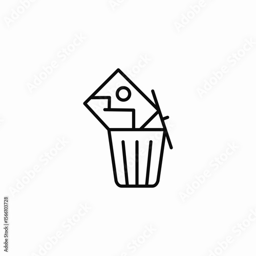 trash trashcan image icon sign vector