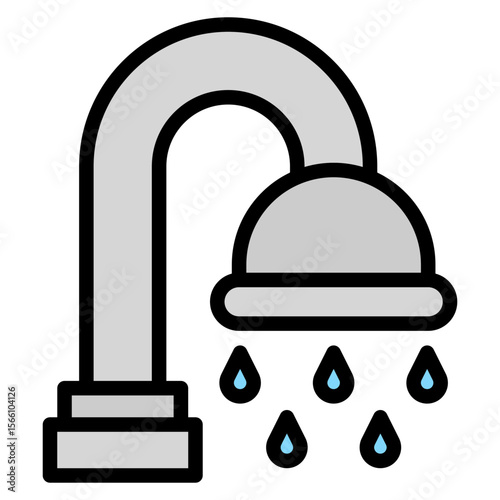 Shower icon vector image. Can be used for Sun Protection.