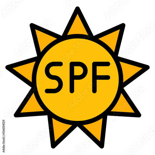 SPF icon vector image. Can be used for Sun Protection.