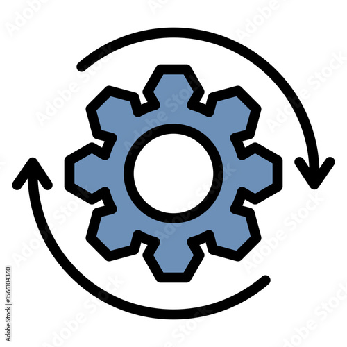 Change Management icon vector image. Can be used for Organization.
