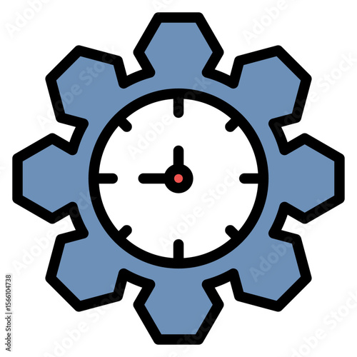 Time Management icon vector image. Can be used for Organization.