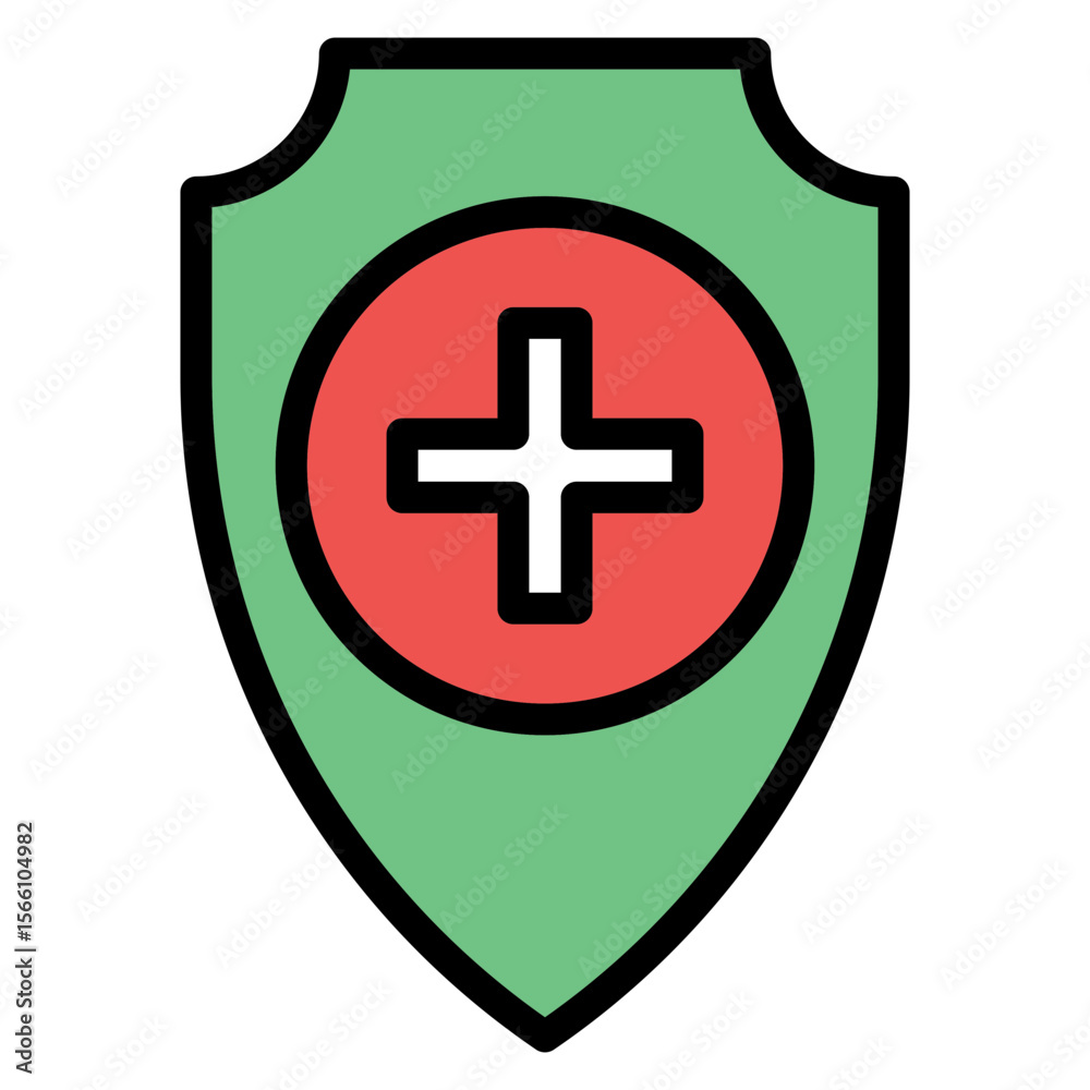 Fototapeta premium Health Shield icon vector image. Can be used for Tuberculosis.