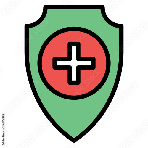 Health Shield icon vector image. Can be used for Tuberculosis.