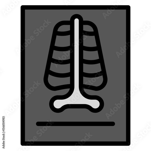 Chest X-ray icon vector image. Can be used for Tuberculosis.