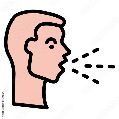 Coughing Person icon vector image. Can be used for Tuberculosis.