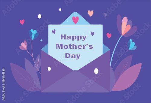 A vector of Happy Mother's Day post card design