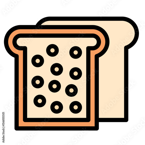 French Toast icon vector image. Can be used for Brunch.