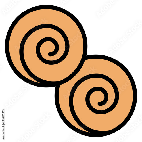 Danish Pastry icon vector image. Can be used for Brunch.