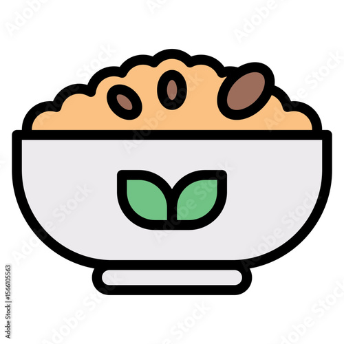 Granola icon vector image. Can be used for Brunch.