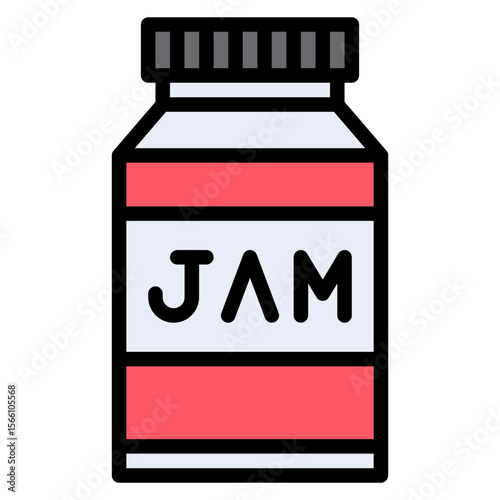 Jam Jar icon vector image. Can be used for Brunch.