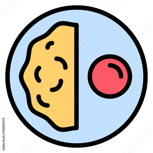 Omelette icon vector image. Can be used for Brunch.