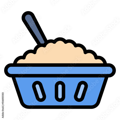 Porridge Bowl icon vector image. Can be used for Brunch.