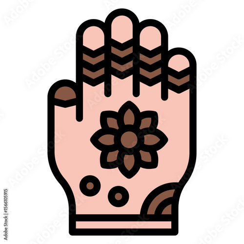 Henna Hands icon vector image. Can be used for Islamic New Year.