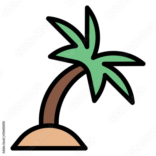 Palm Tree icon vector image. Can be used for Islamic New Year.