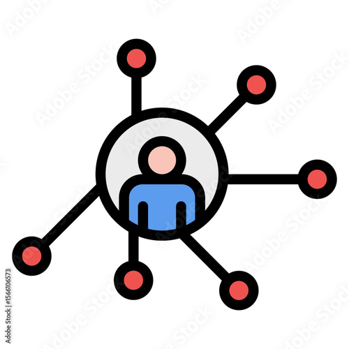 Networking icon vector image. Can be used for Business Meeting.