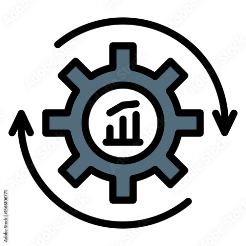 Continuous improvement icon vector image. Can be used for Thought Leadership.