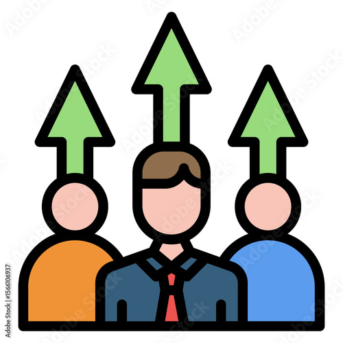 Growth icon vector image. Can be used for Thought Leadership.