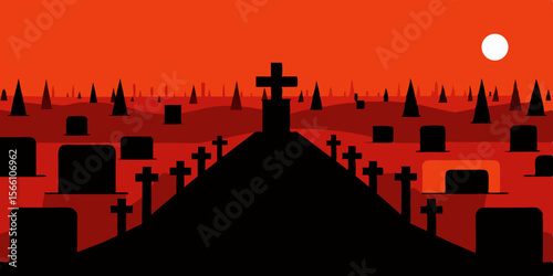 A Necropolis Of Thousands Of Graves Stretching Into Darkness