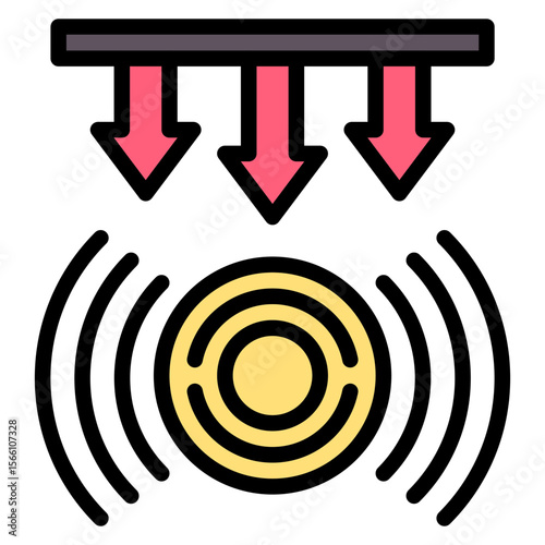 Force Sensor icon vector image. Can be used for Sensors.