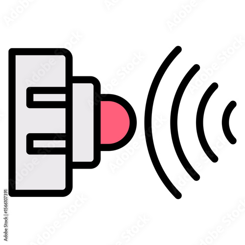Infrared Sensor icon vector image. Can be used for Sensors.