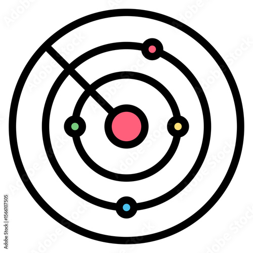 Radar Sensor icon vector image. Can be used for Sensors.