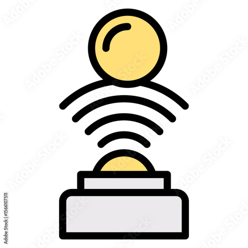Proximity Sensor icon vector image. Can be used for Sensors.
