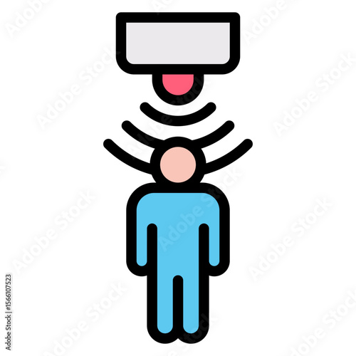 Presence Sensor icon vector image. Can be used for Sensors.