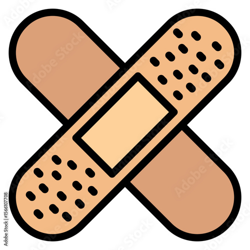 Band Aid icon vector image. Can be used for Physical Wellbeing.