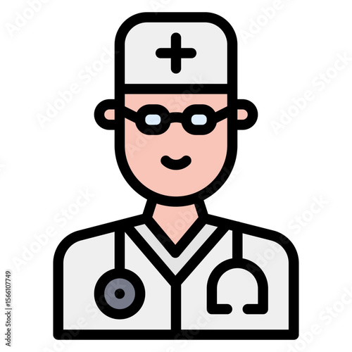 Doctor icon vector image. Can be used for Physical Wellbeing.