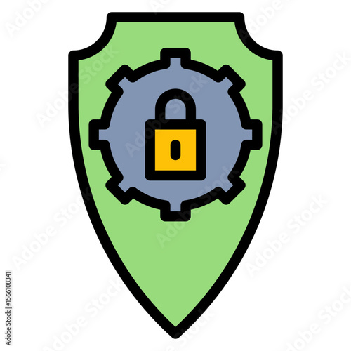 Security Settings icon vector image. Can be used for Business Onboarding.