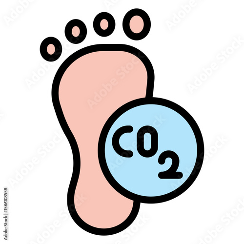 Carbon Footprint icon vector image. Can be used for World Environment Day.