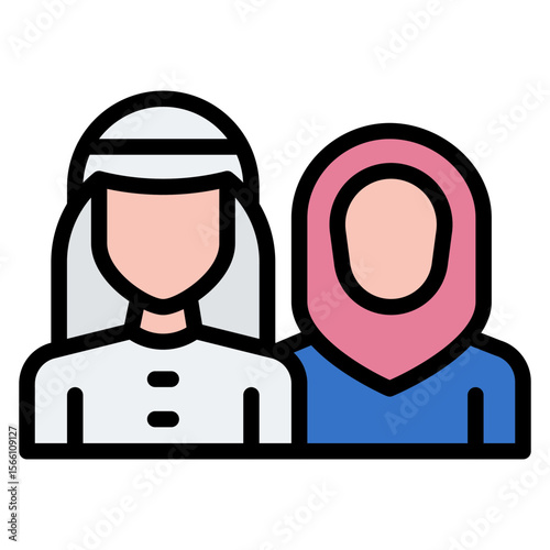 Family icon vector image. Can be used for Eid al Adha.