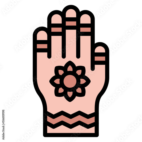 Henna Hand icon vector image. Can be used for Eid al Adha.