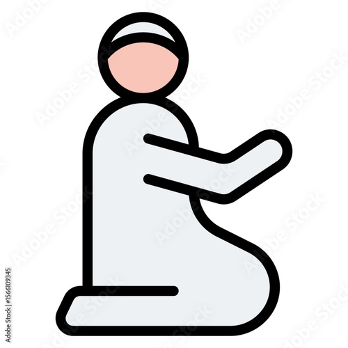 Offering Prayer icon vector image. Can be used for Eid al Adha.