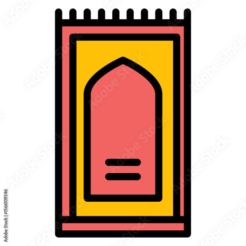 Prayer Mat icon vector image. Can be used for Eid al Adha.