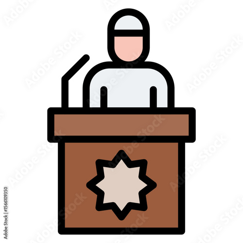 Prayer Speech icon vector image. Can be used for Eid al Adha.