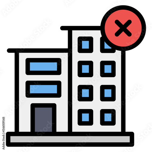 Cancellation icon vector image. Can be used for Business Disruption.