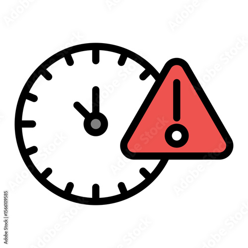 Delay icon vector image. Can be used for Business Disruption.