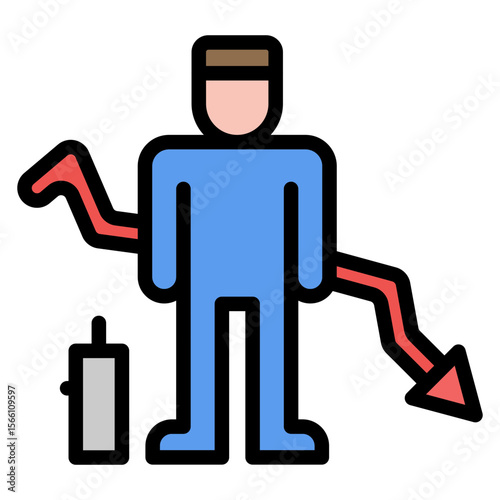 Failure icon vector image. Can be used for Business Disruption.