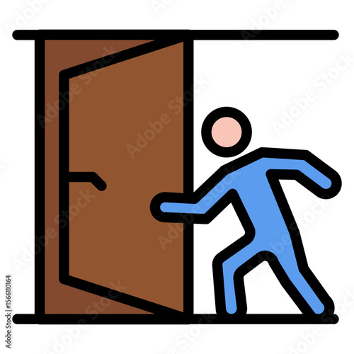 Escape icon vector image. Can be used for World Refugee Day.
